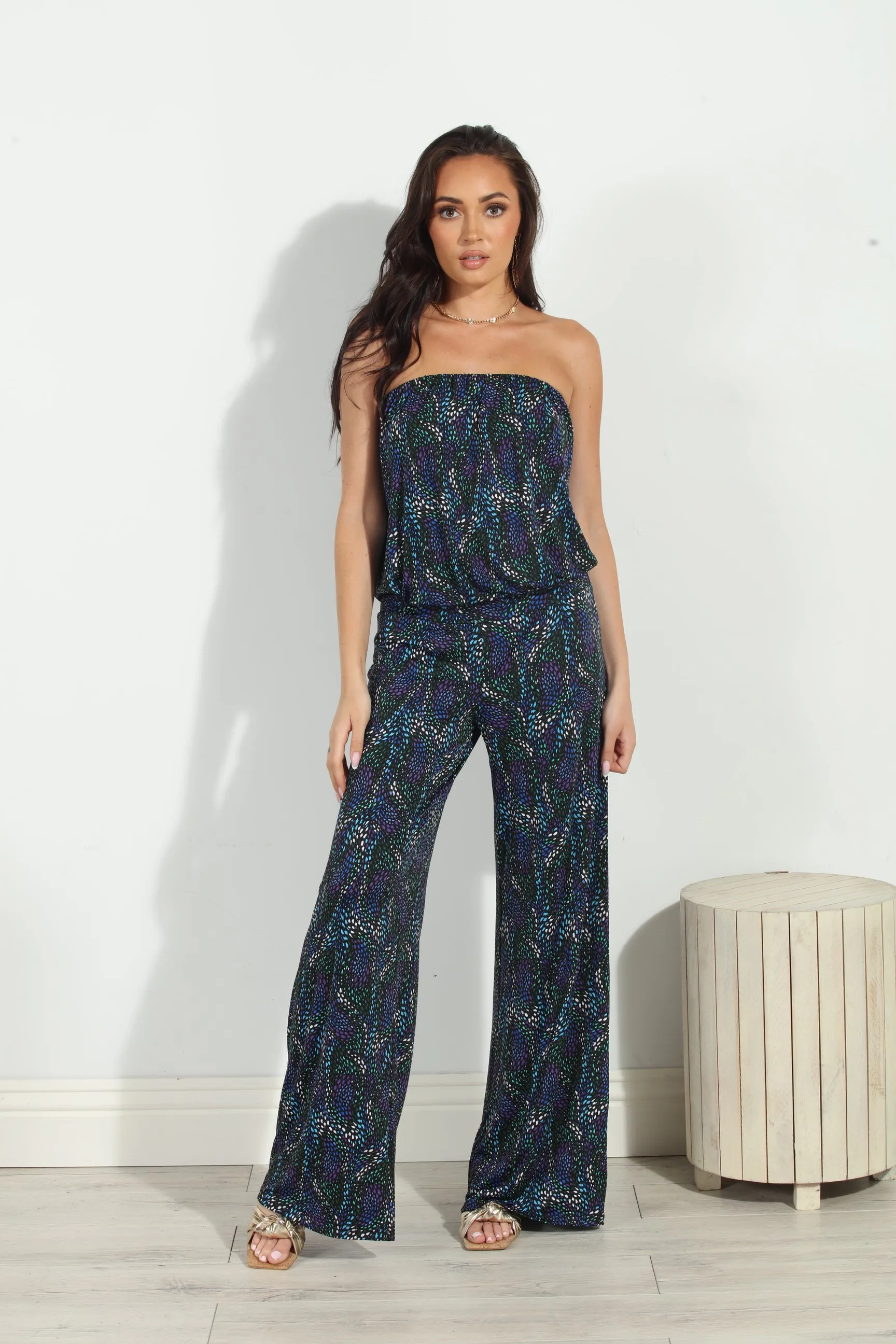 Zayne Stretch Strapless Dropwaist Jumpsuit-FINAL SALE sold by Veronica M