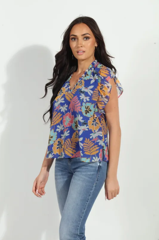 Brinley V-Neck Ruffle Top-FINAL SALE sold by Veronica M