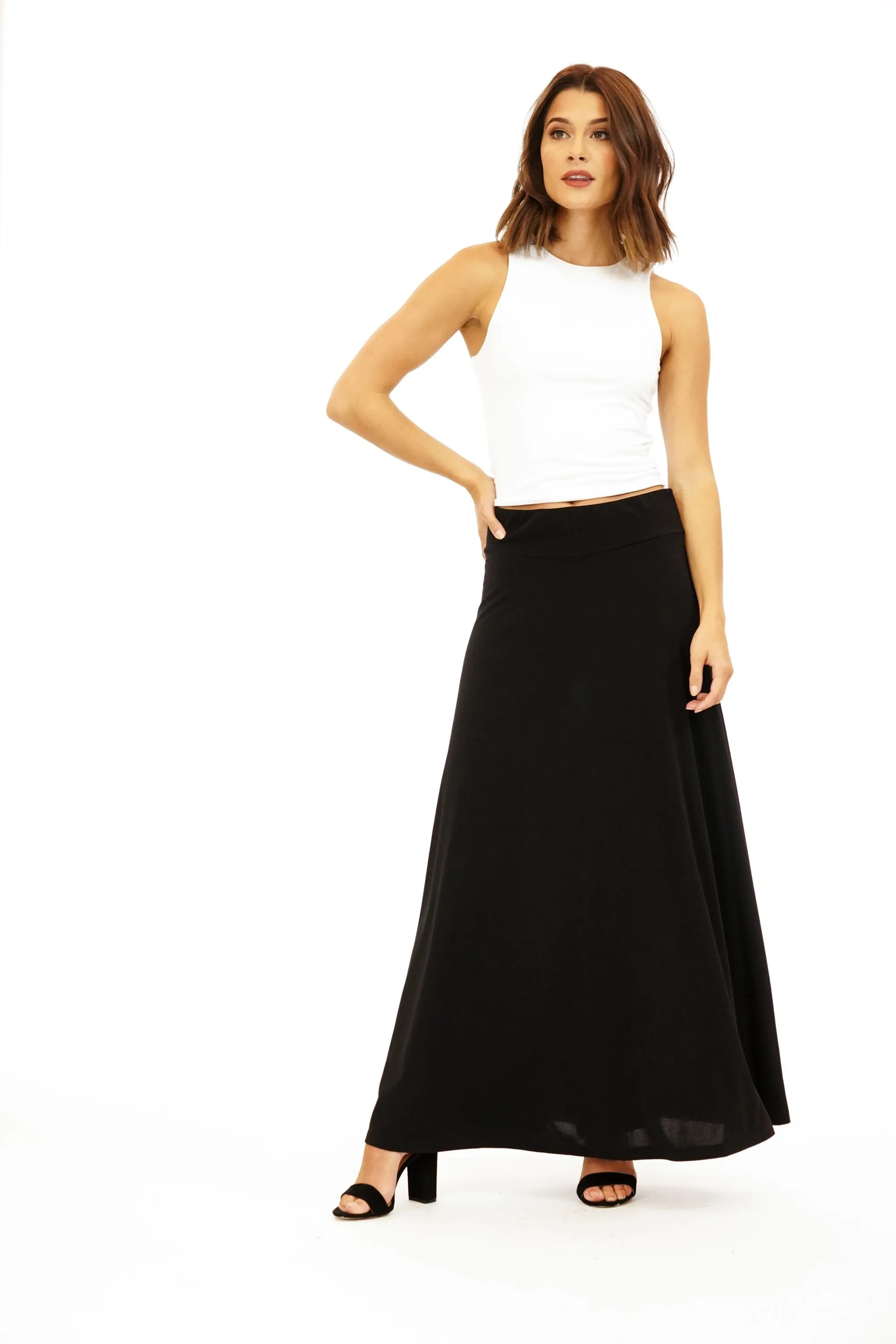 Classic Black Stretch Maxi Skirt-BEST SELLER sold by Veronica M product image thumbnail 5