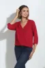 Burgundy Surplice Blouse -FINAL SALE sold by Veronica M