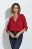 Burgundy Surplice Blouse -FINAL SALE sold by Veronica M