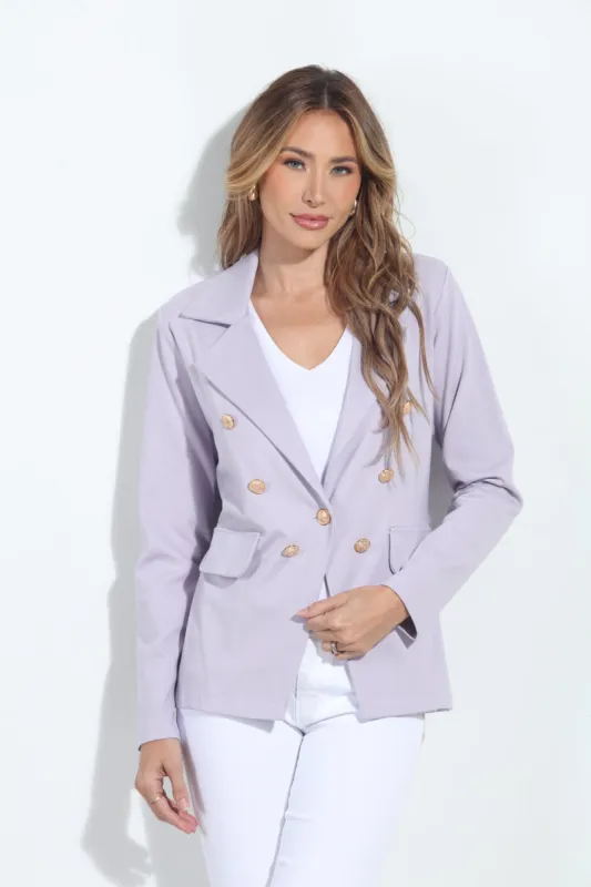 Lilac Button Ponti Blazer-FINAL SALE sold by Veronica M