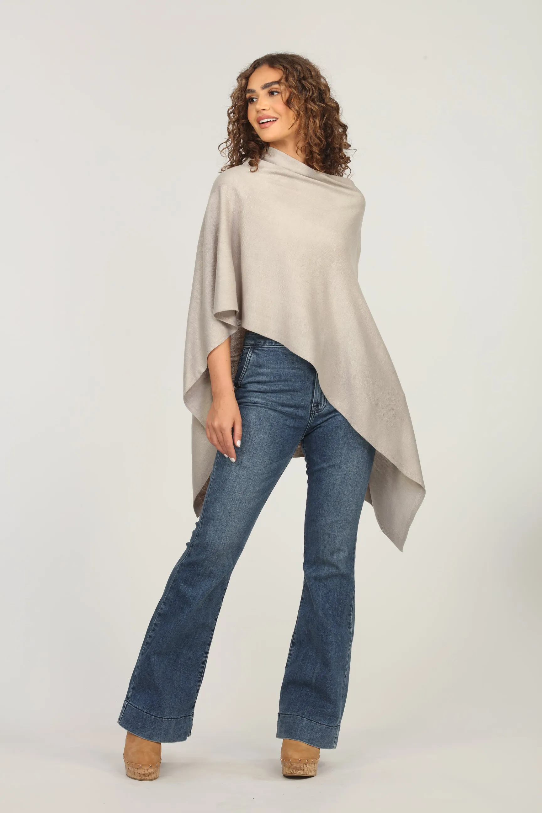 Light Tan Throw-On Poncho-BEST SELLER sold by Veronica M product image thumbnail 2