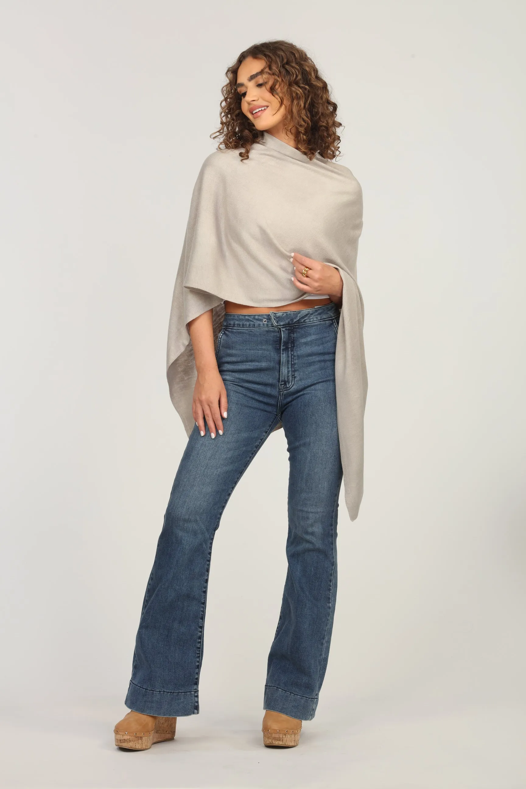 Light Tan Throw-On Poncho-BEST SELLER sold by Veronica M product image thumbnail 5