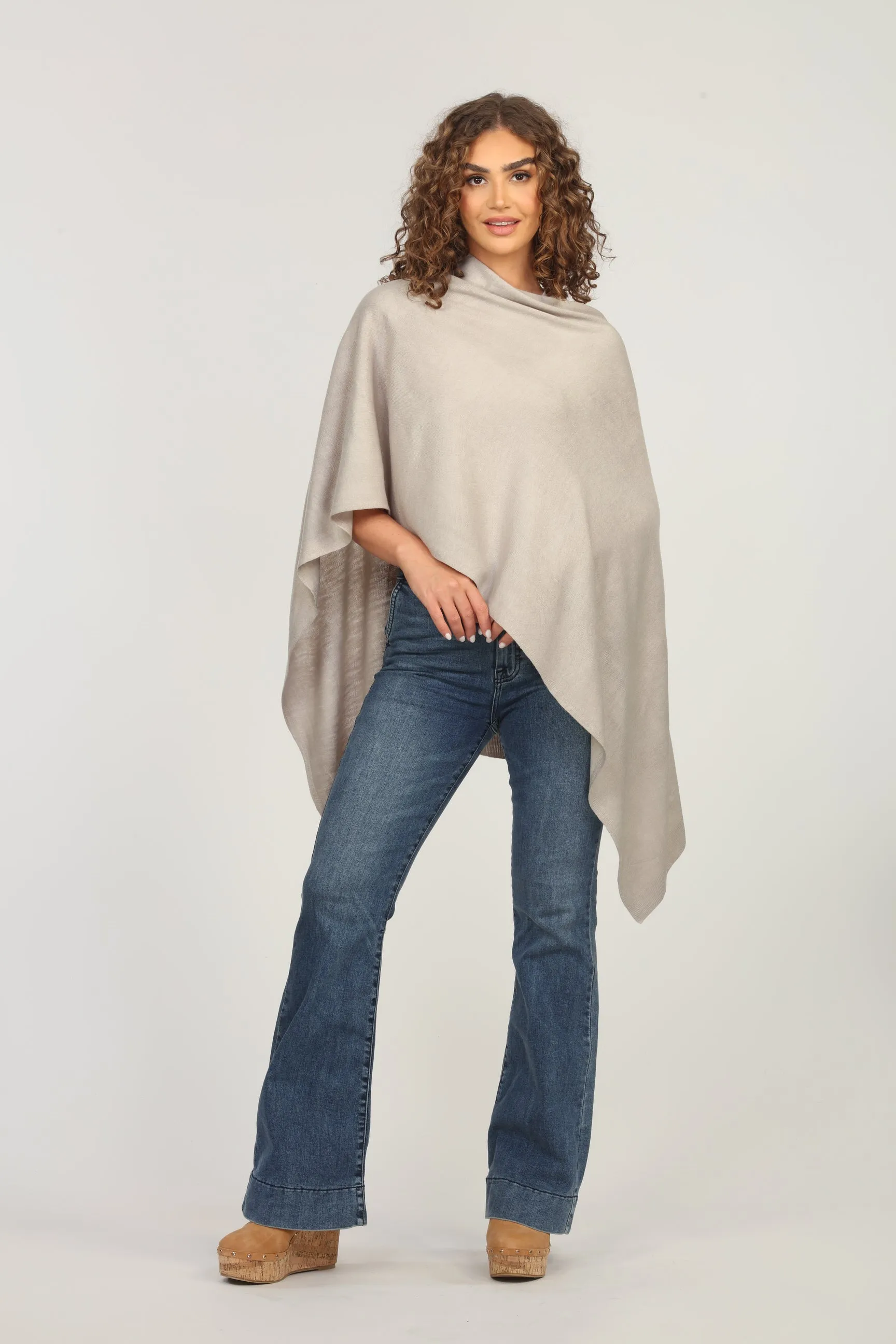 Light Tan Throw-On Poncho-BEST SELLER sold by Veronica M product image thumbnail 3