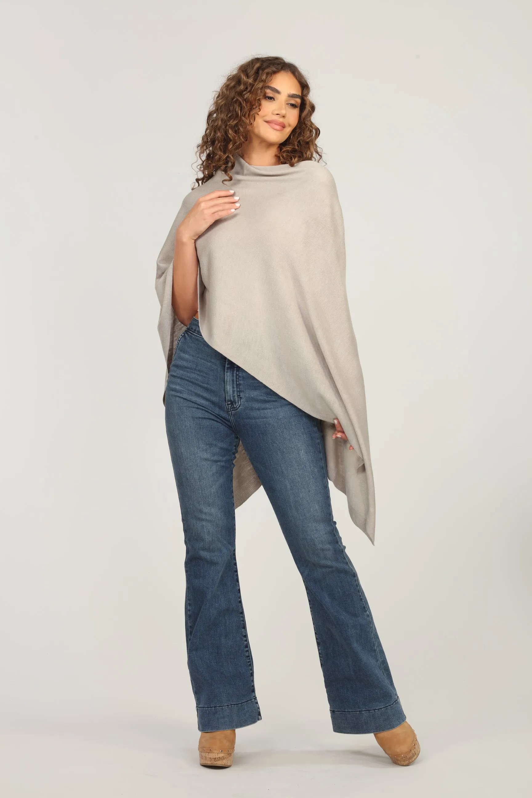 Light Tan Throw-On Poncho-BEST SELLER sold by Veronica M