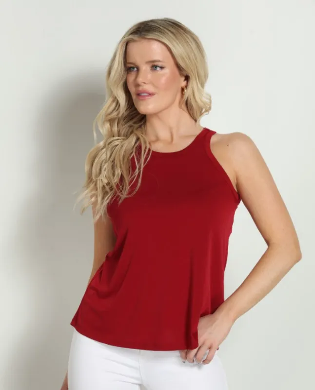 Merlot Stretch Swing Tank-FINAL SALE sold by Veronica M