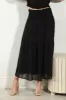 Black Chiffon Ruffle Midi Skirt-BEST SELLER sold by Veronica M