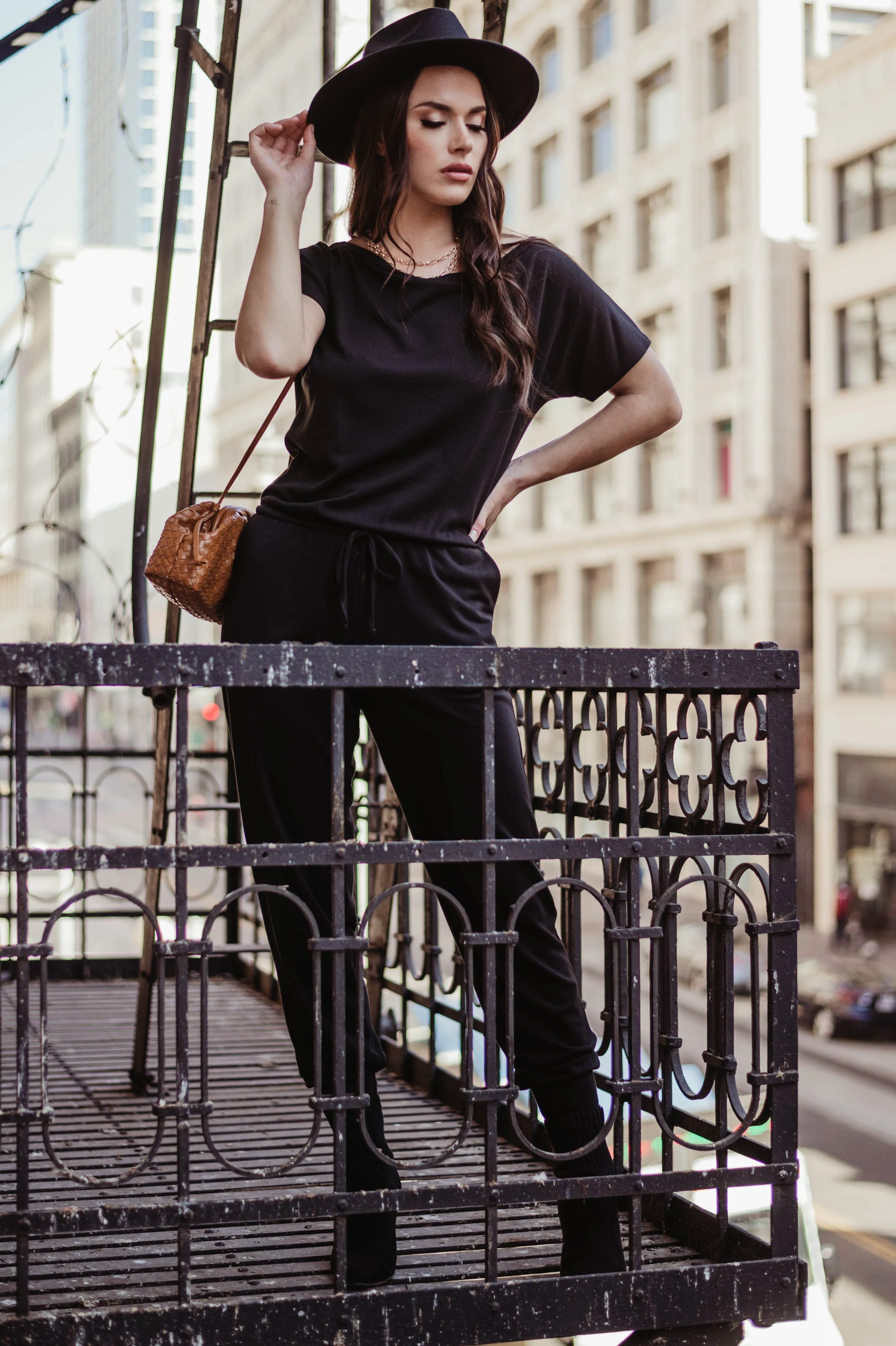 Soft Feel French Terry Jumpsuit-Black - BEST SELLER sold by Veronica M