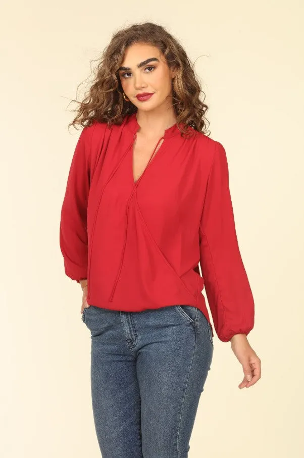 Red Surplice Blouse-BEST SELLER sold by Veronica M