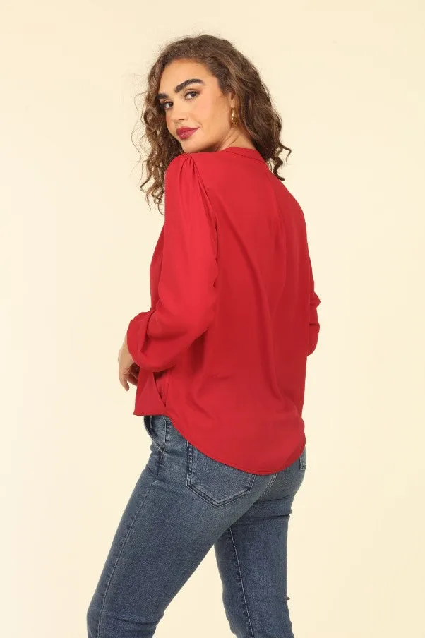 Red Surplice Blouse-BEST SELLER sold by Veronica M product image thumbnail 2