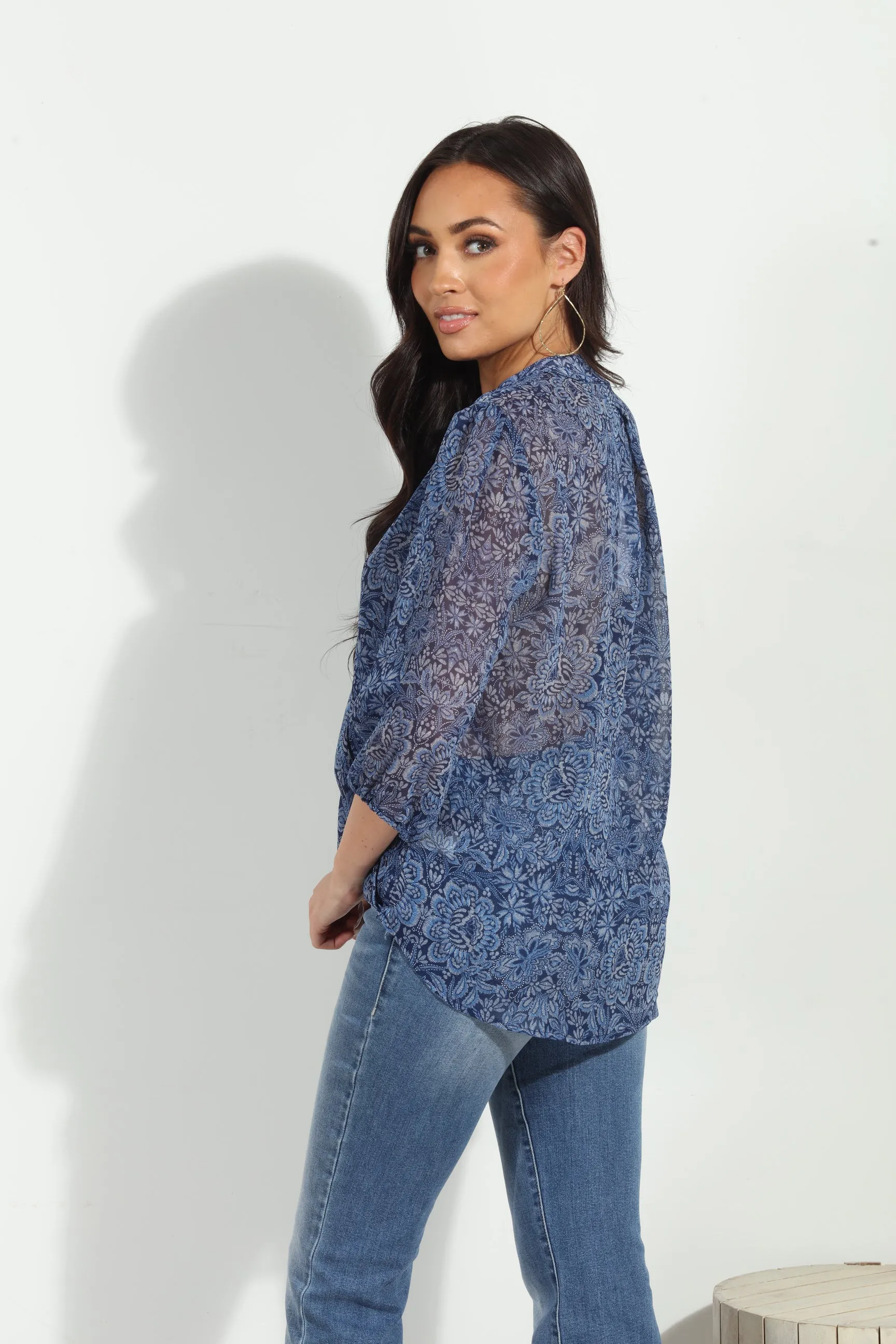 Willa 3/4 Sleeve Surplice Blouse-FINAL SALE sold by Veronica M product image thumbnail 2