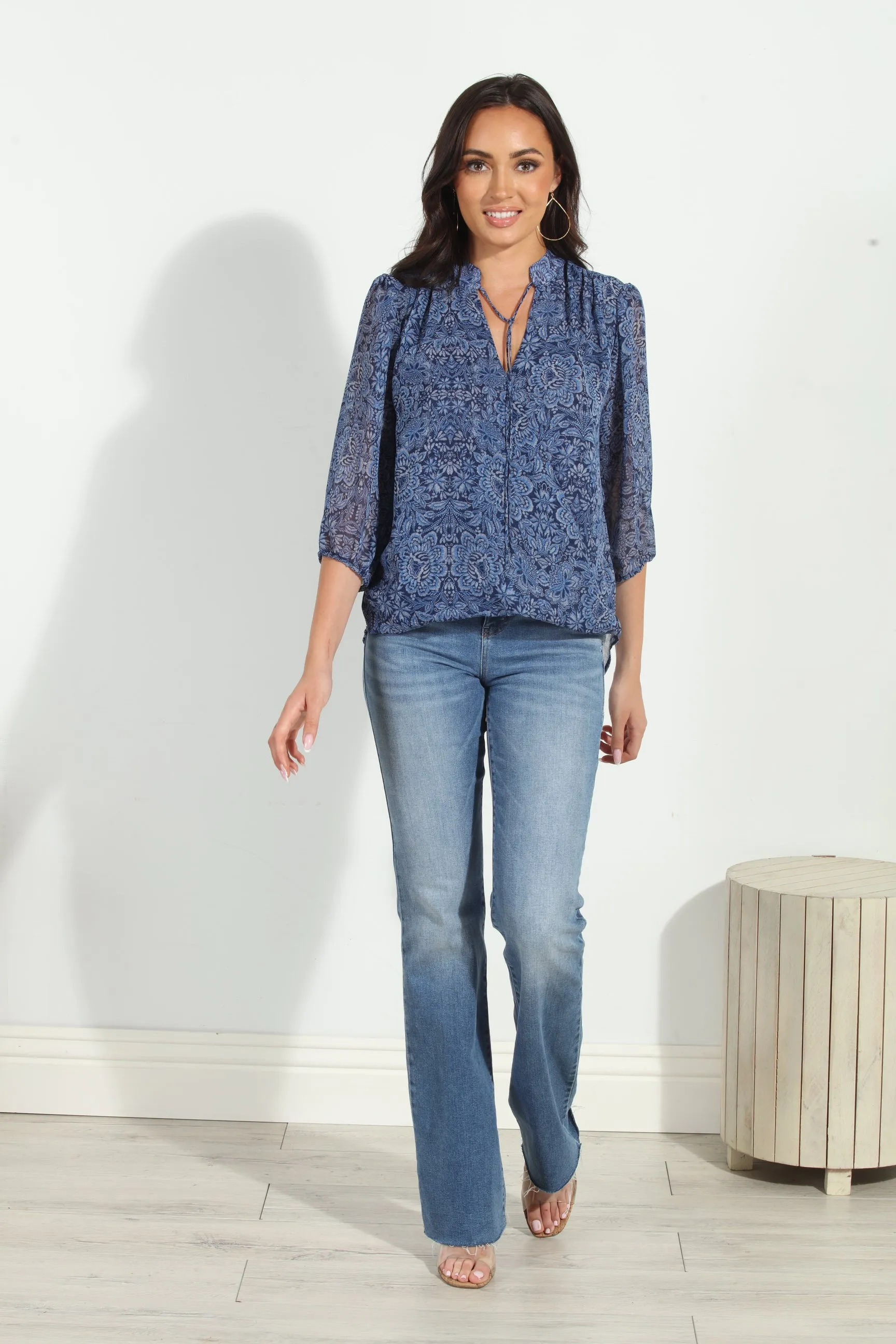 Willa 3/4 Sleeve Surplice Blouse-FINAL SALE sold by Veronica M product image thumbnail 4