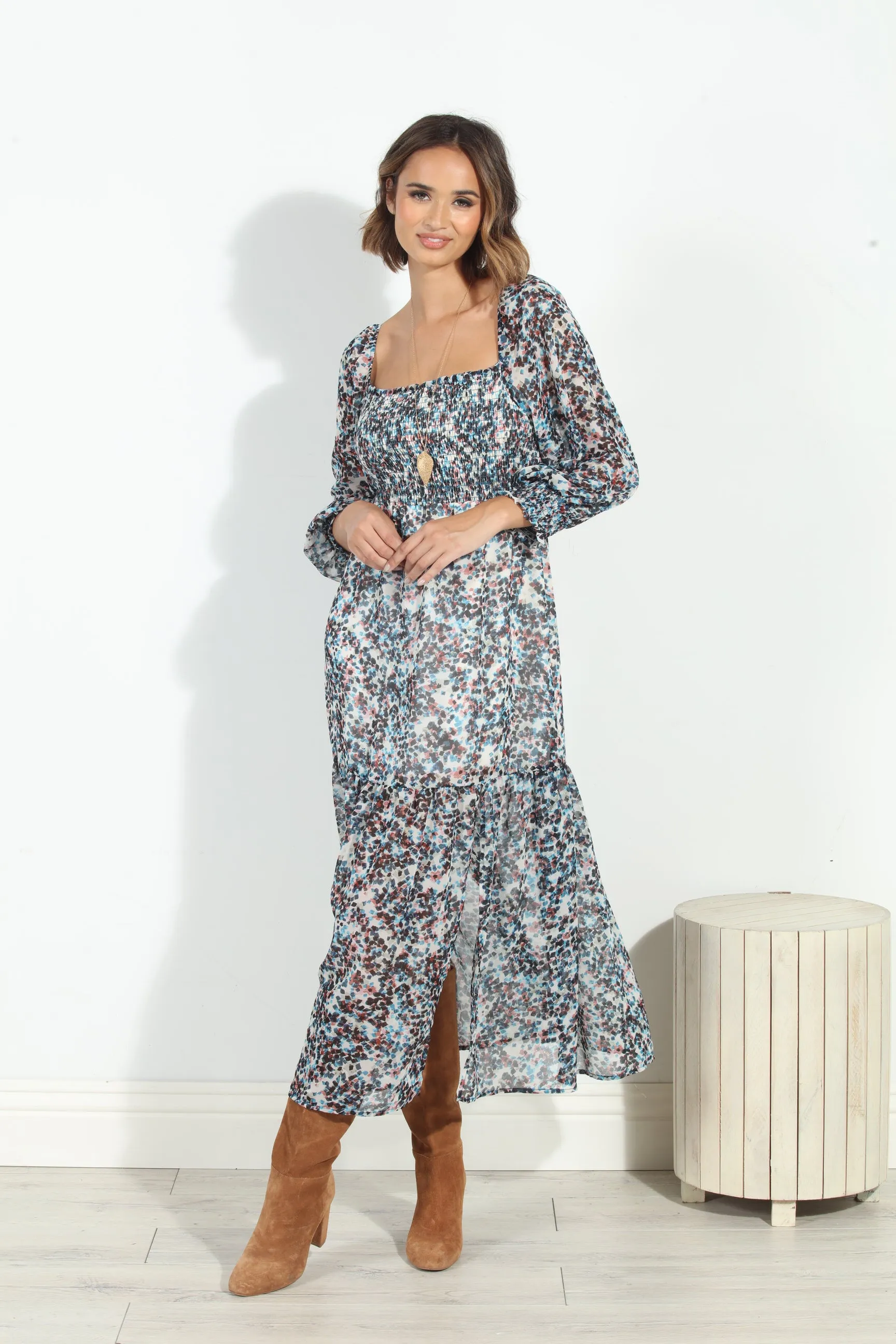 Lucila Smocked Midi Dress-FINAL SALE sold by Veronica M