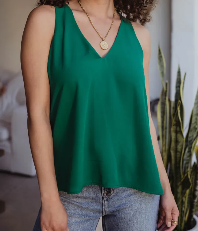 Emerald Green Sleeveless Dressy Tank-BEST SELLER sold by Veronica M