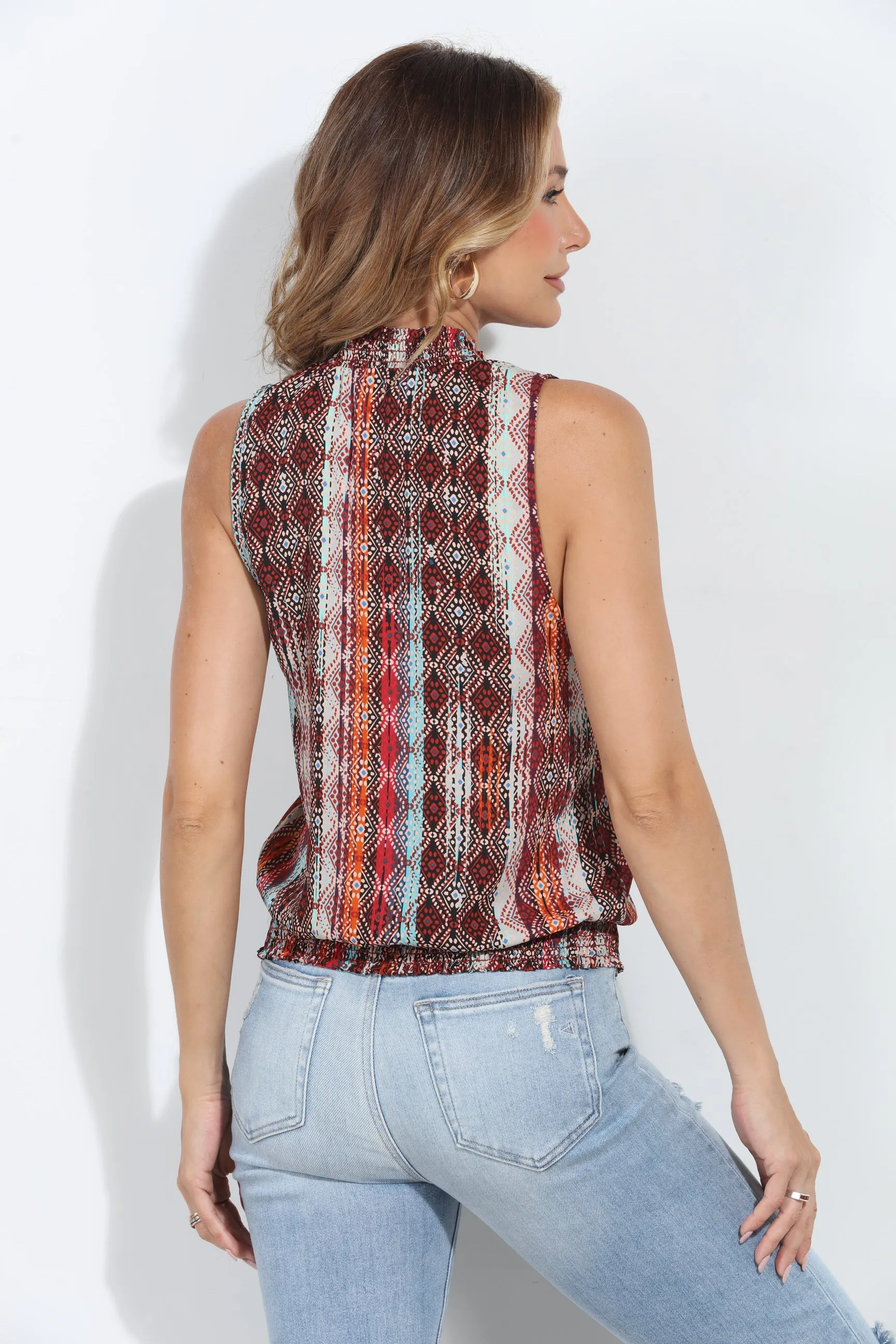 Zak Smocked Sleeveless Top-FINAL SALE sold by Veronica M product image thumbnail 3