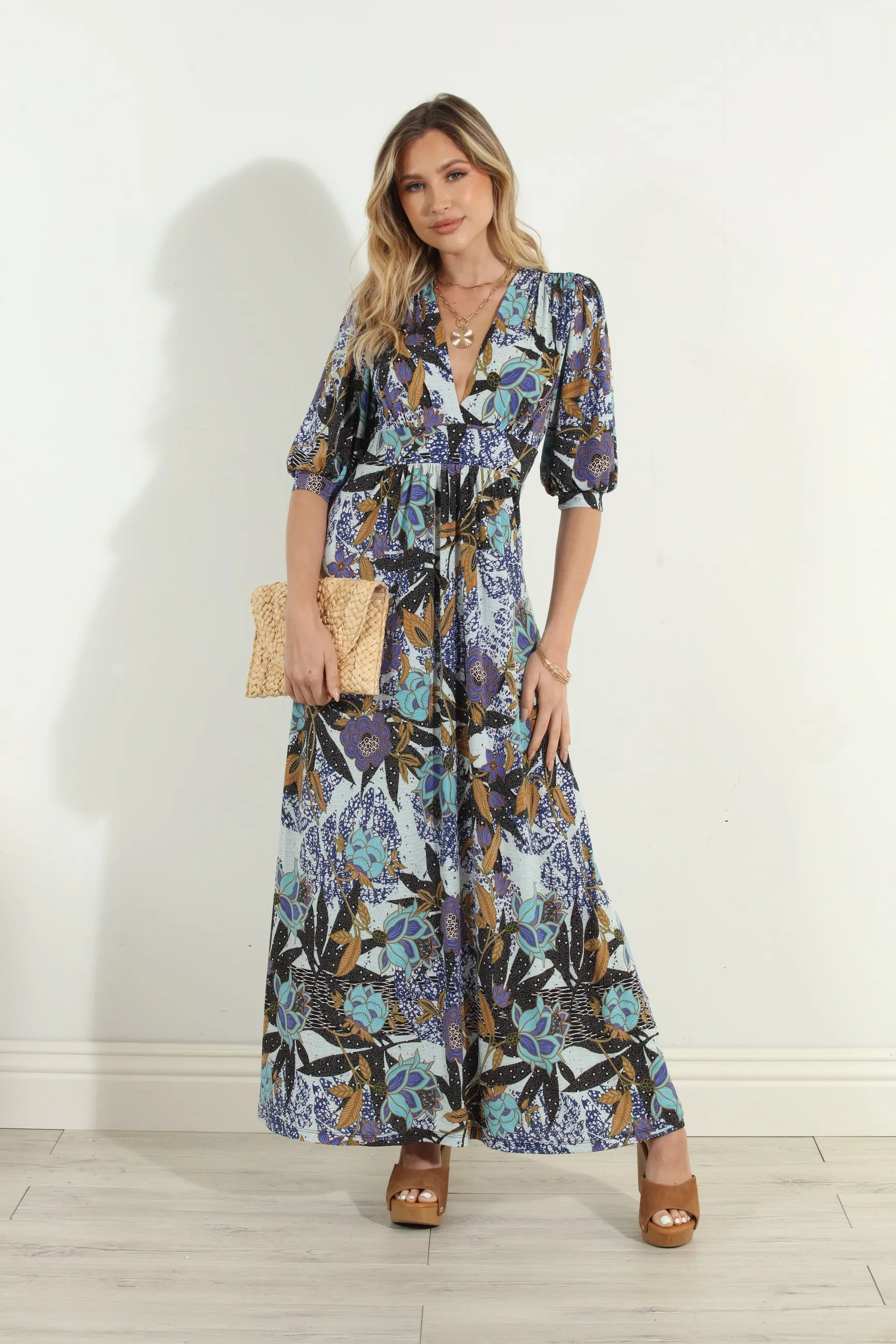 Stefano Stretch Puff Sleeve Maxi Dress-FINAL SALE sold by Veronica M product image thumbnail 5