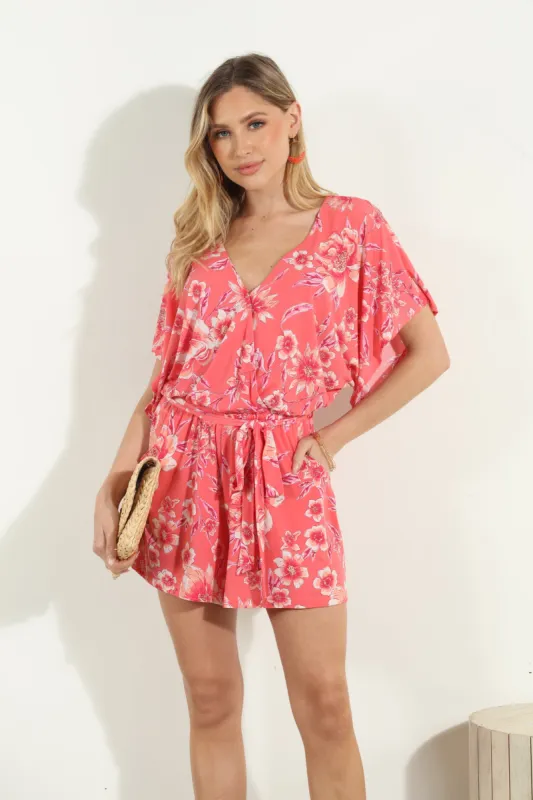 Shereen Short Sleeve Open-Back Romper-FINAL SALE sold by Veronica M