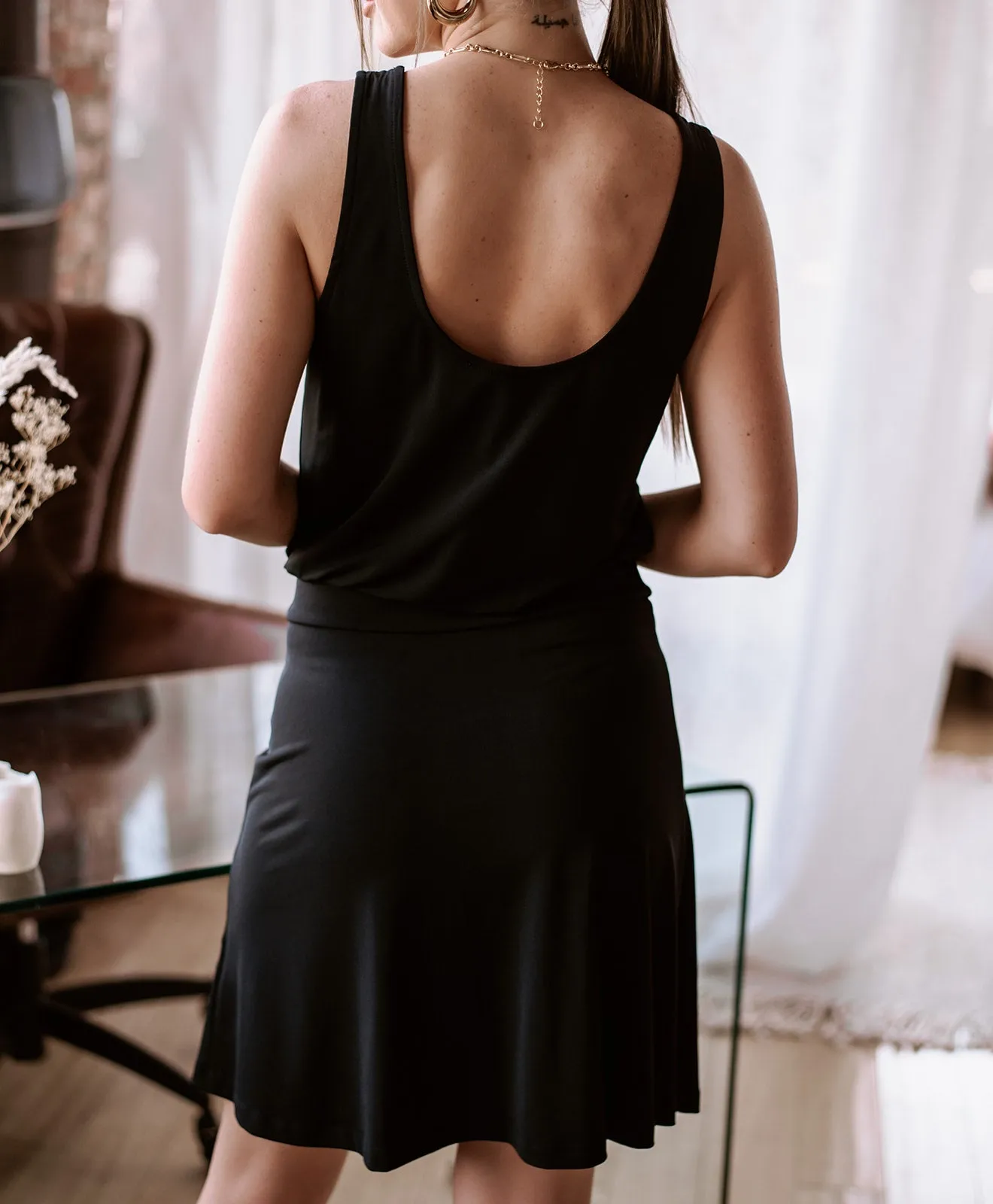 Black Stretch Tank Dropwaist Dress sold by Veronica M product image thumbnail 4