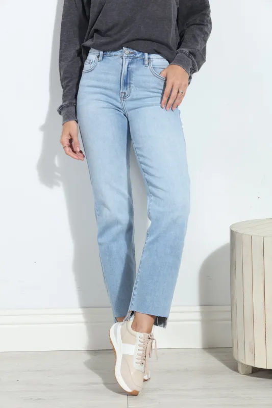 Tracey High Rise Stretch Straight Jean- Light Wash-FINAL SALE sold by Veronica M