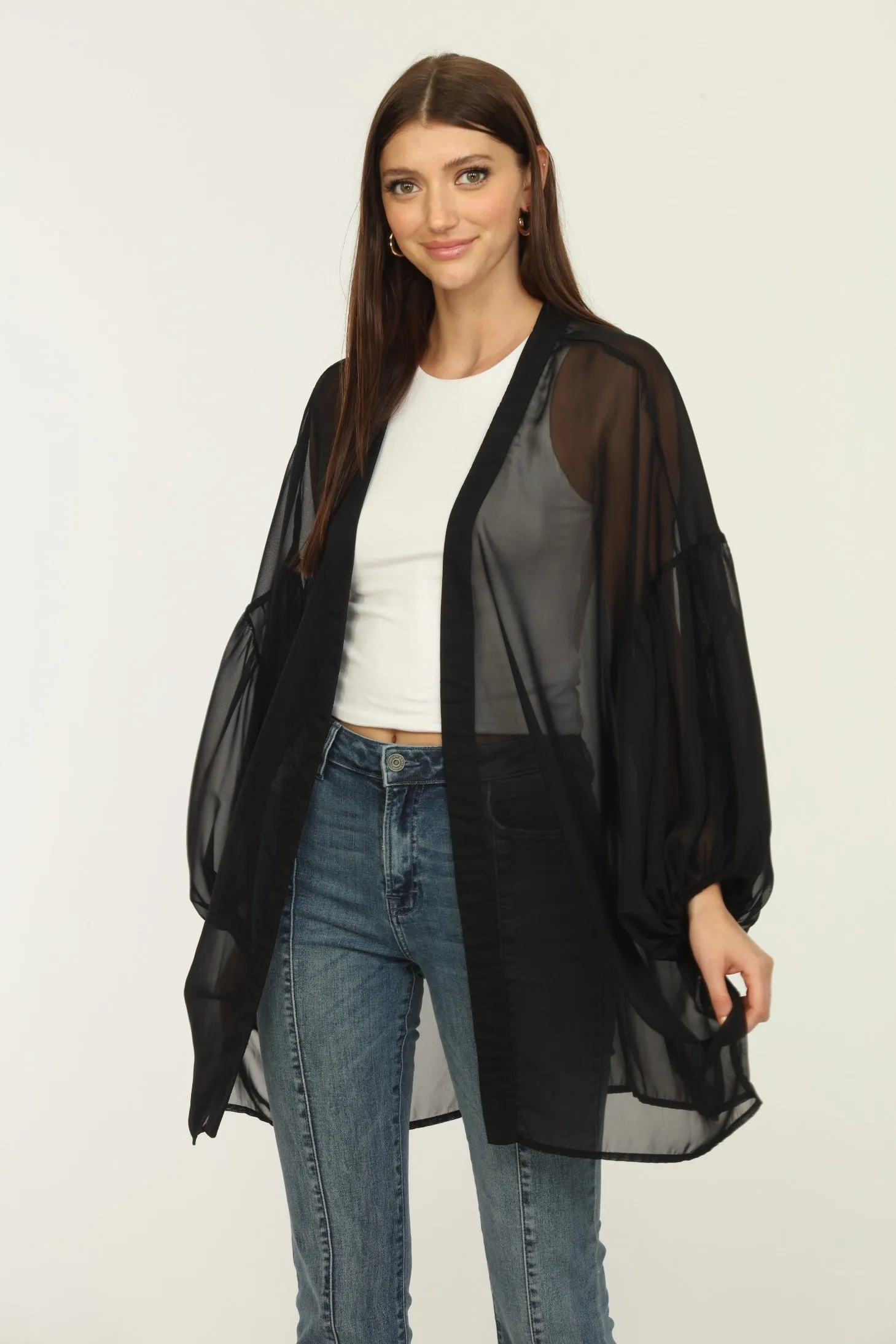 Black Chiffon Kimono-BEST SELLER sold by Veronica M