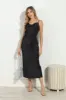 Black Satin Bias Midi Dress-FINAL SALE sold by Veronica M