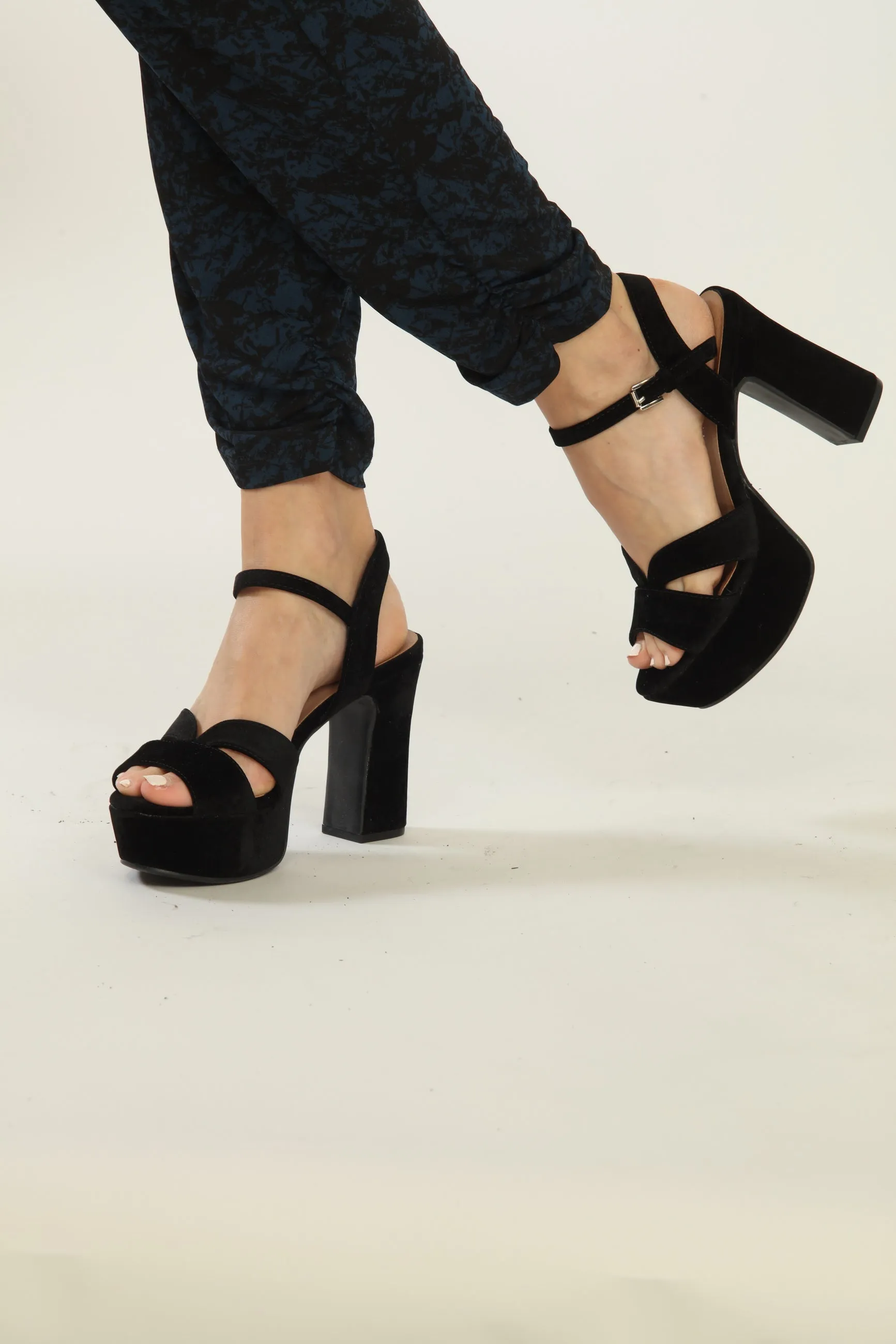 Chinese Laundry Daydreamer Black Suede Platform Heels-FINAL SALE sold by Veronica M product image thumbnail 5