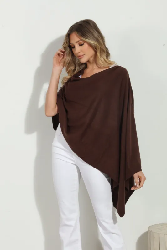 Chocolate Throw-On Poncho -NEW COLOR sold by Veronica M