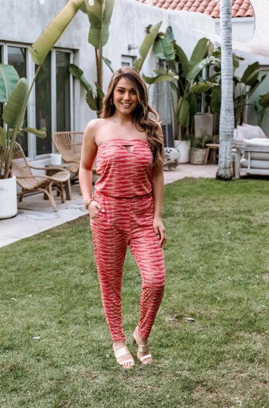 Penzi Strapless Cut-Out Stretch Jumpsuit-FINAL SALE sold by Veronica M