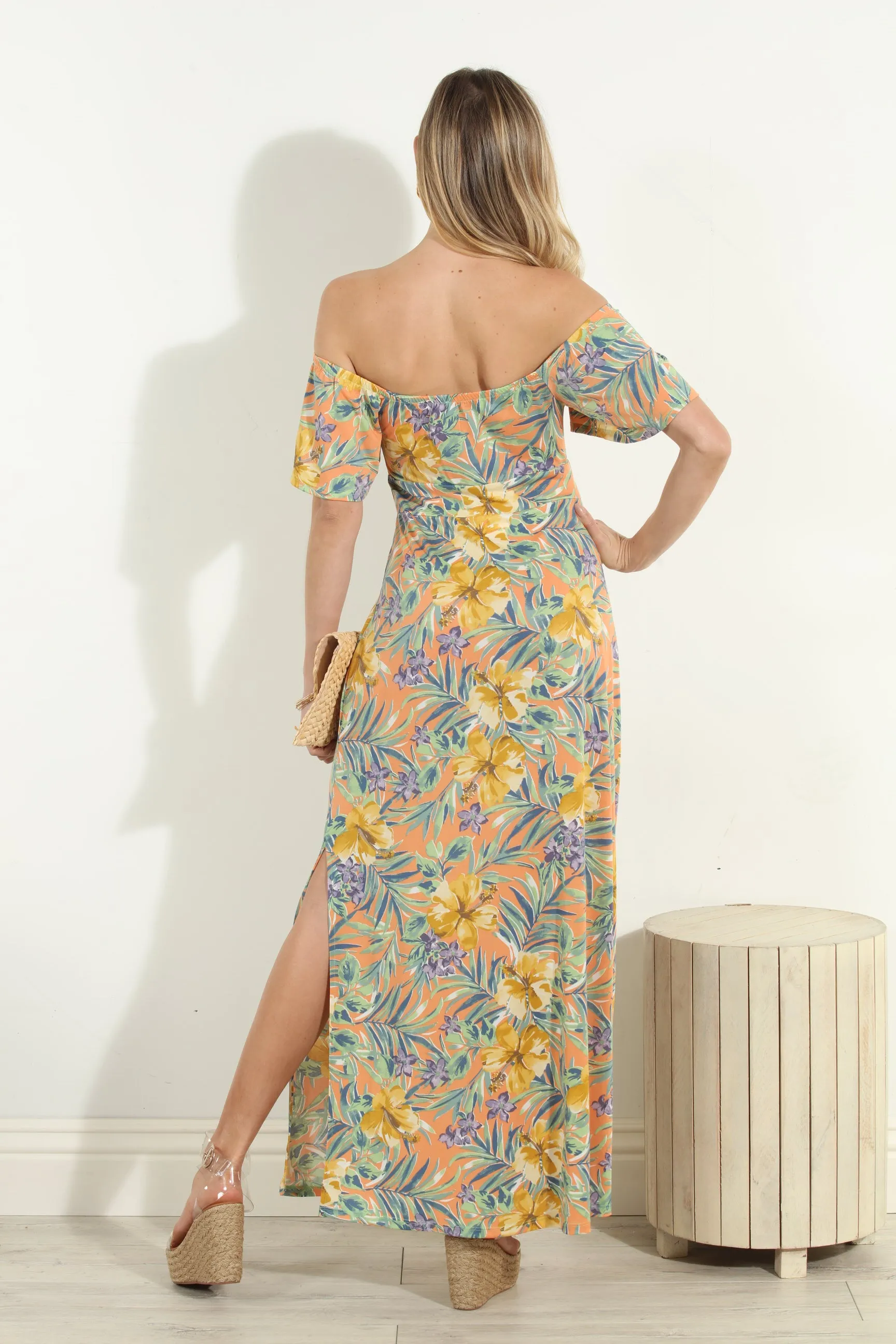 Maui Stretch Off the Shoulder Maxi Dress-FINAL SALE sold by Veronica M product image thumbnail 4