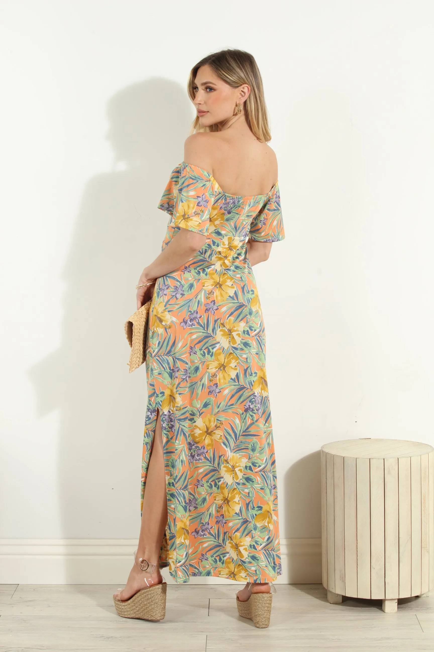 Maui Stretch Off the Shoulder Maxi Dress-FINAL SALE sold by Veronica M product image thumbnail 2