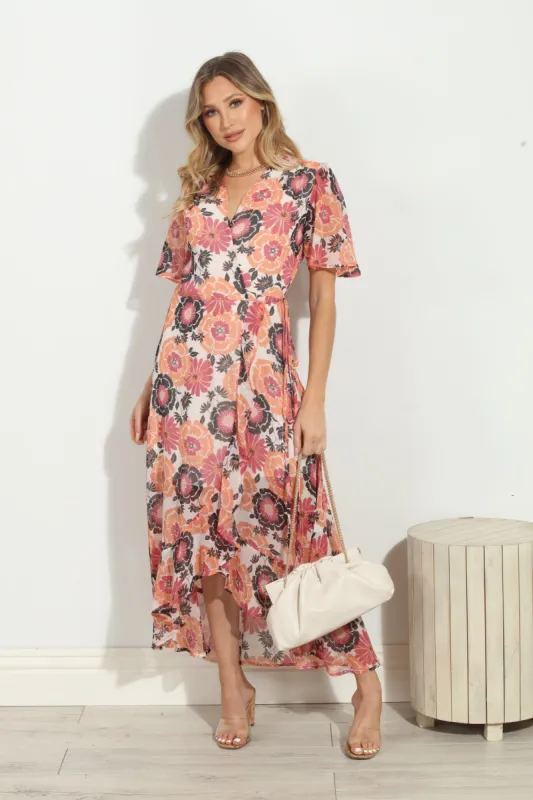 Lucy Chiffon Wrap Dress-FINAL SALE sold by Veronica M