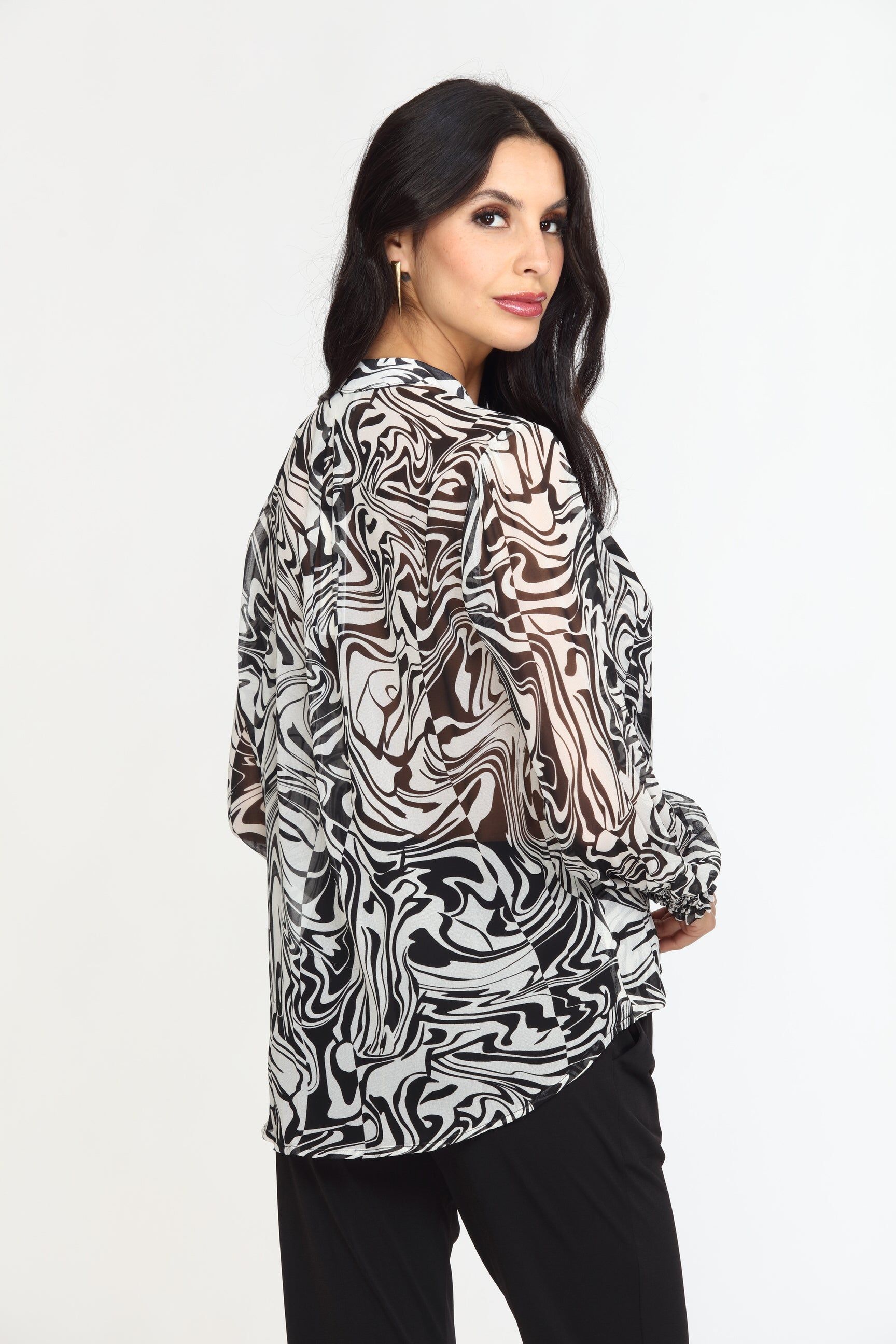 Foley Chiffon Surplice Smocked Top-FINAL SALE sold by Veronica M product image thumbnail 2