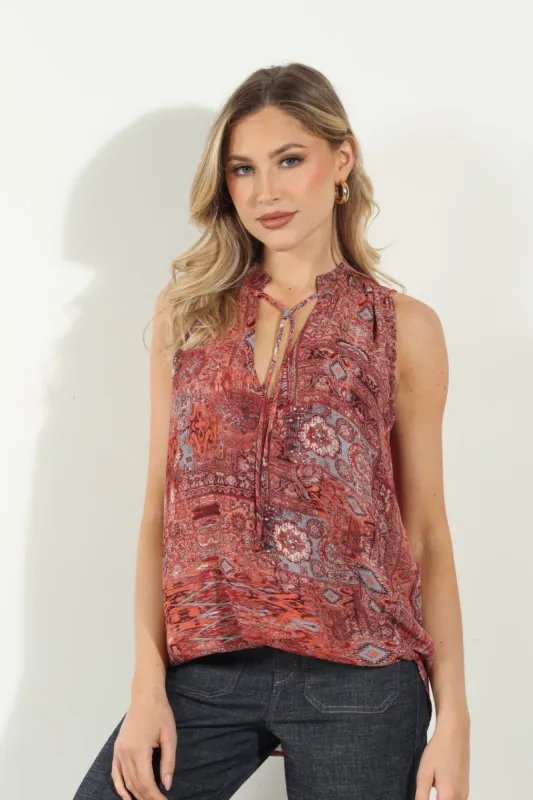 Thompson Surplice Top with Tie-FINAL SALE sold by Veronica M