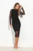 Black Mesh Midi Dress sold by Veronica M