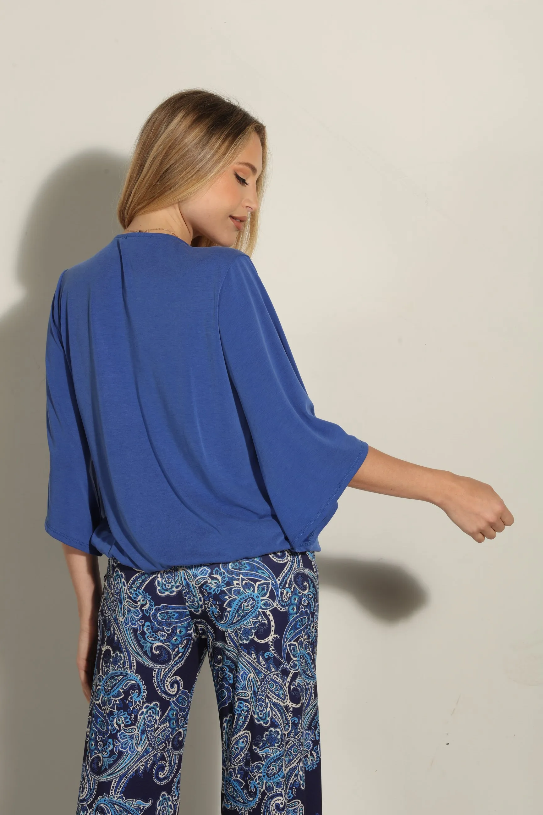 Royal Cupro Surplice Top-FINAL SALE sold by Veronica M product image thumbnail 2