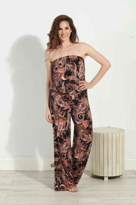 Jene Stretch Strapless Dropwaist Jumpsuit sold by Veronica M