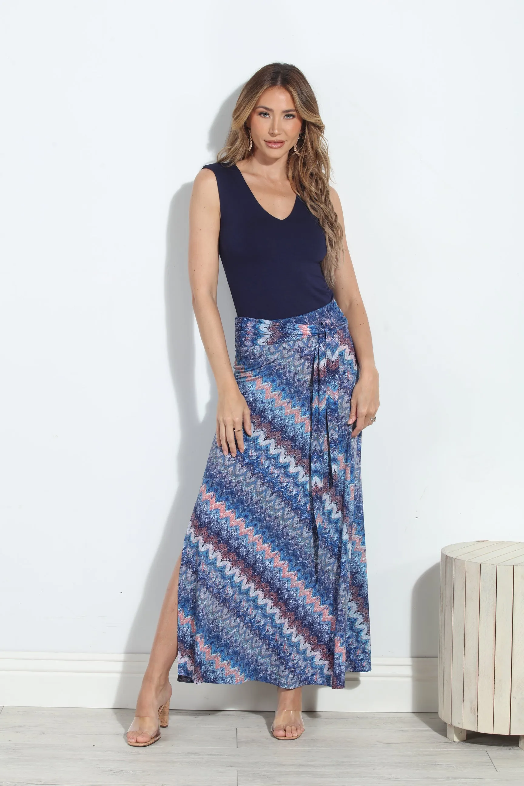 Odyssey Tie Front Maxi Skirt-FINAL SALE sold by Veronica M product image thumbnail 3