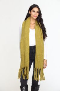 Green Tassel Soft Scarf-FINAL SALE sold by Veronica M