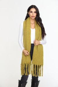 Green Tassel Soft Scarf-FINAL SALE sold by Veronica M