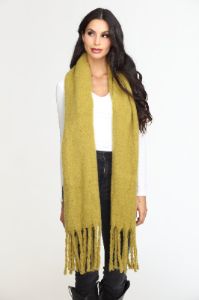 Green Tassel Soft Scarf-FINAL SALE sold by Veronica M