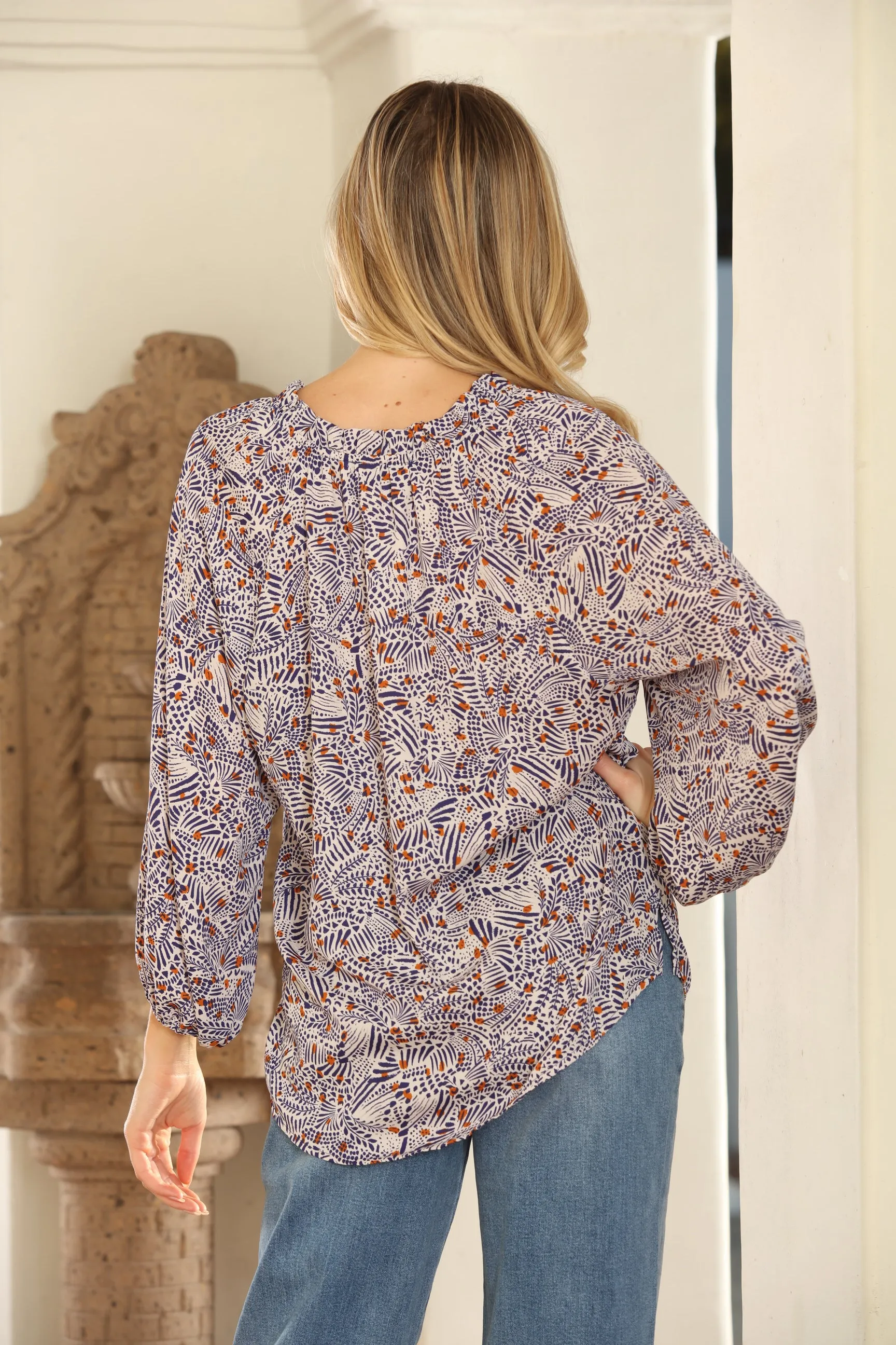 Ornella Split-Neck Blouse-FINAL SALE sold by Veronica M product image thumbnail 2