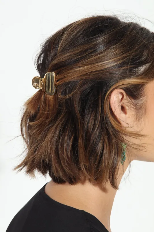 Mini Gold Hair Clip sold by Veronica M