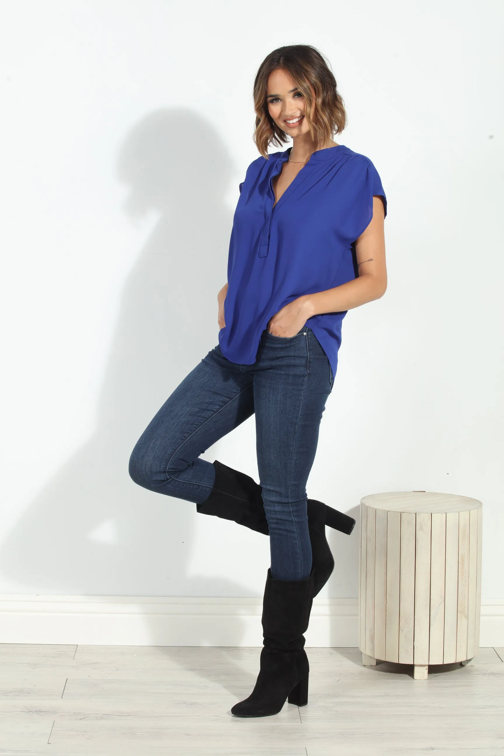 Cobalt Woven Dolman Tee-BEST SELLER sold by Veronica M product image thumbnail 4