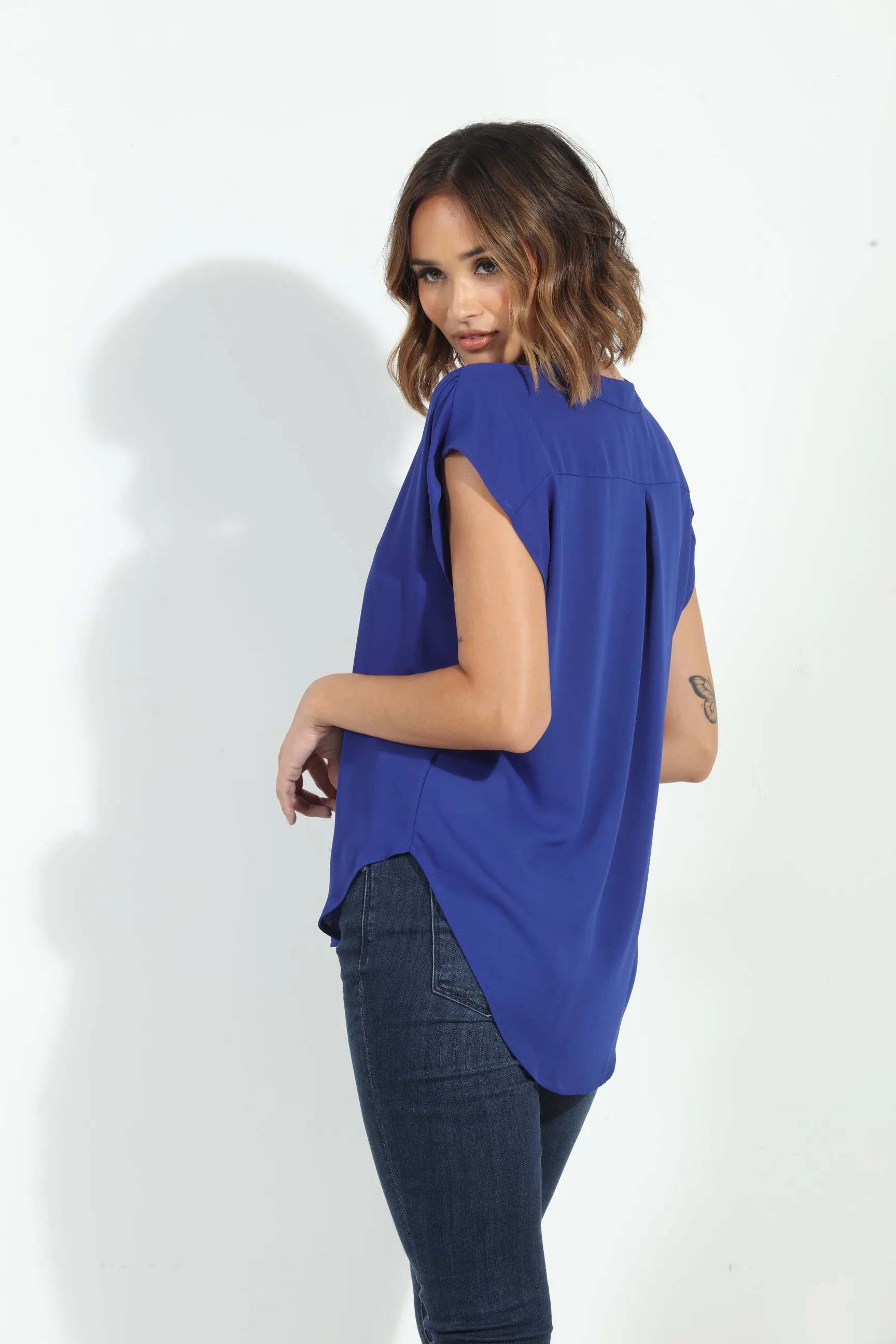 Cobalt Woven Dolman Tee-BEST SELLER sold by Veronica M product image thumbnail 2