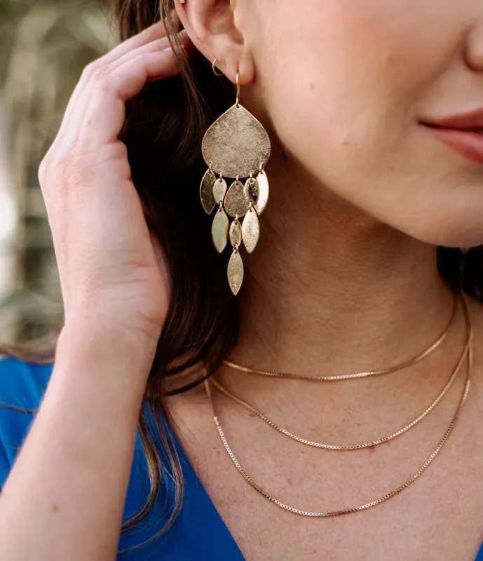 Sota Gold Dangle Earrings - 14k Gold Plated sold by Veronica M