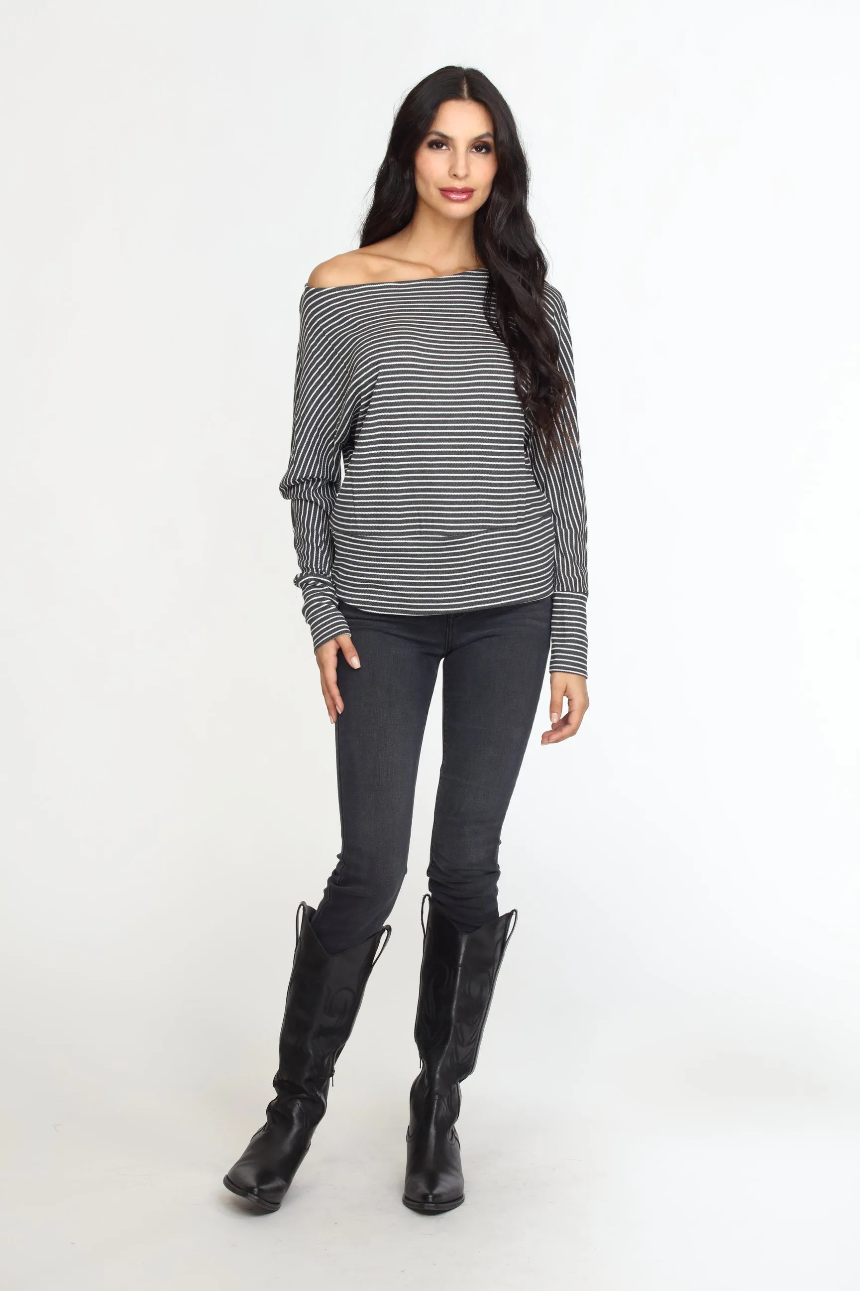 Grey and White Dolman Top-FINAL SALE sold by Veronica M product image thumbnail 5