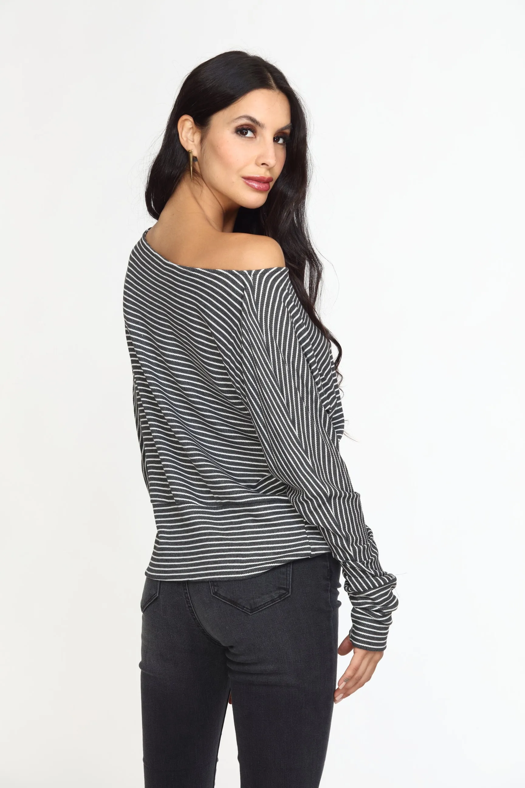 Grey and White Dolman Top-FINAL SALE sold by Veronica M product image thumbnail 2