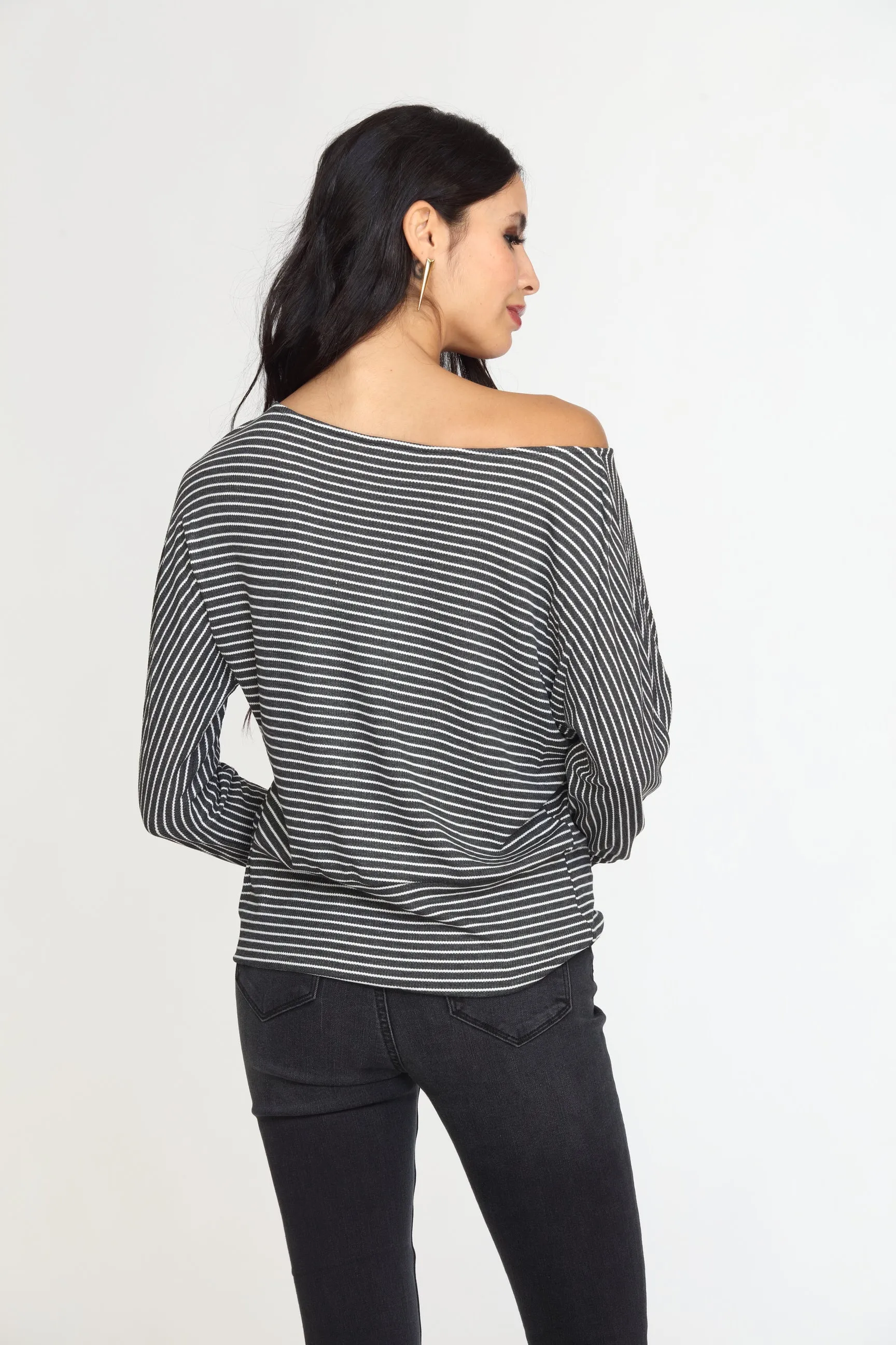 Grey and White Dolman Top-FINAL SALE sold by Veronica M product image thumbnail 3