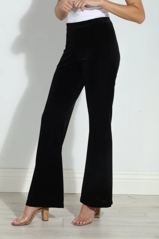 Black Velvet Palazzo Leg Pants-BEST SELLER sold by Veronica M